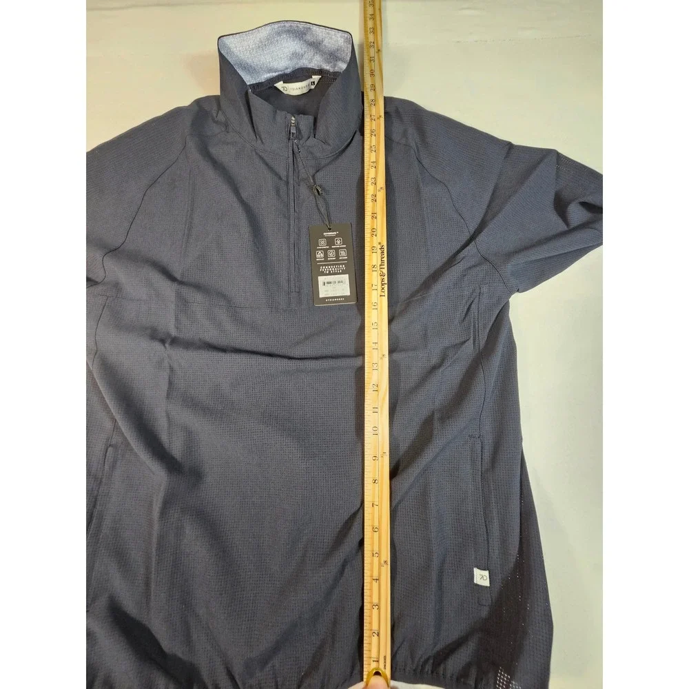 7Diamonds Oxygenate Quarter Zip Pullover Mens Large Navy Blue SPV-1026‎ NWT